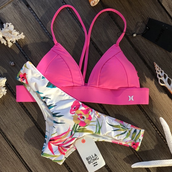 🌴🔆HURLEY- BILLABONG QUICK DRY ISKAND HOP BIKINI - Picture 7 of 12